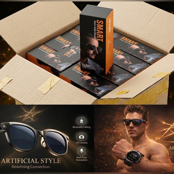 SG-19 Pro Smart AI GlassesBluetooth 5.4 Open-Ear Audio & Voice Assistant New